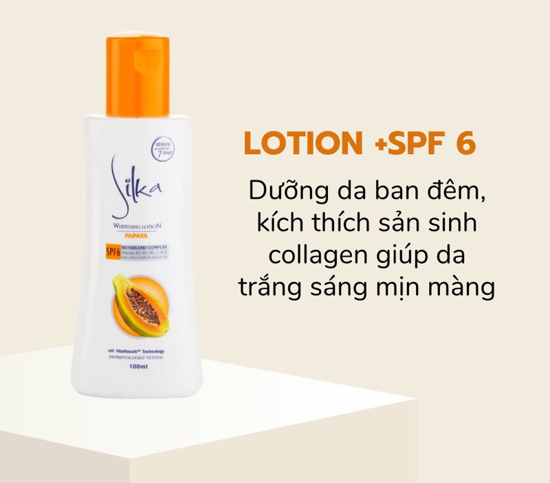 Dưỡng trắng Da Silka Papaya Lotion